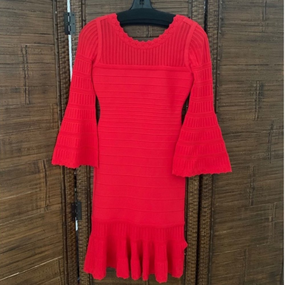 Herve Leger Red Bandage Knit Dress
